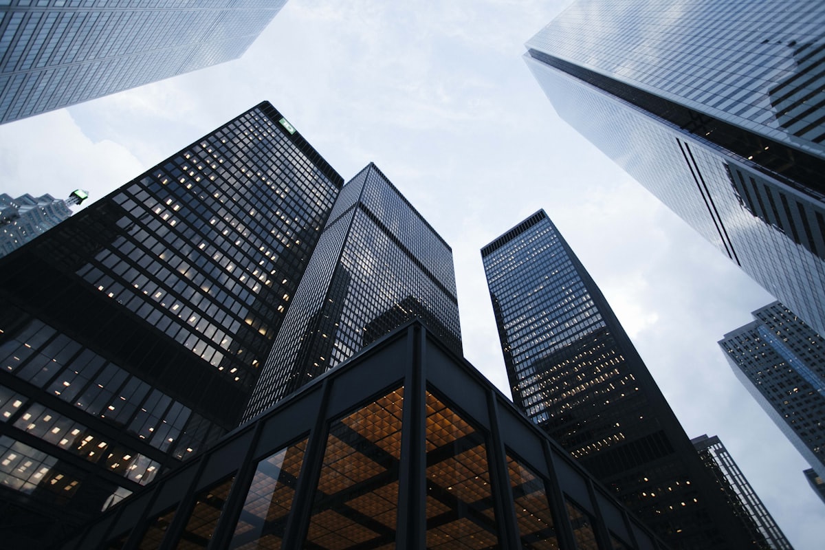 Financial district office towers